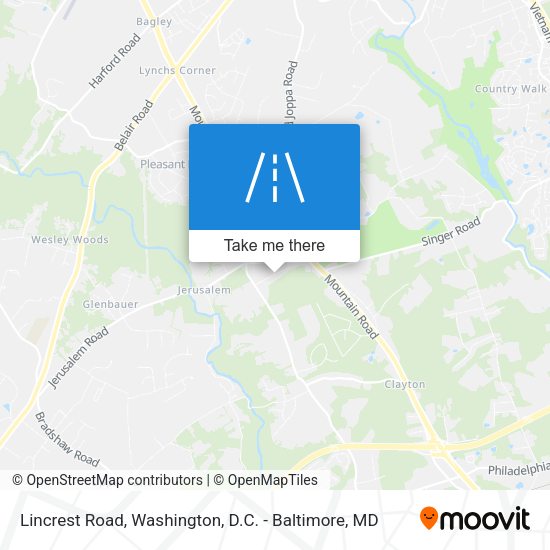 Lincrest Road map