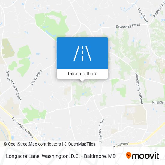 Longacre Lane map