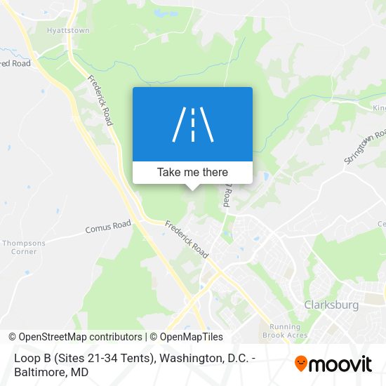 Loop B (Sites 21-34 Tents) map