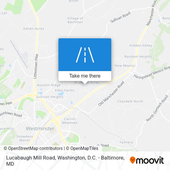 Lucabaugh Mill Road map