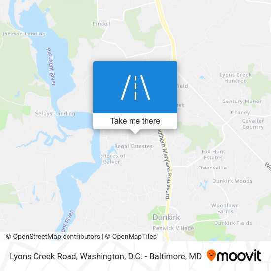 Lyons Creek Road map