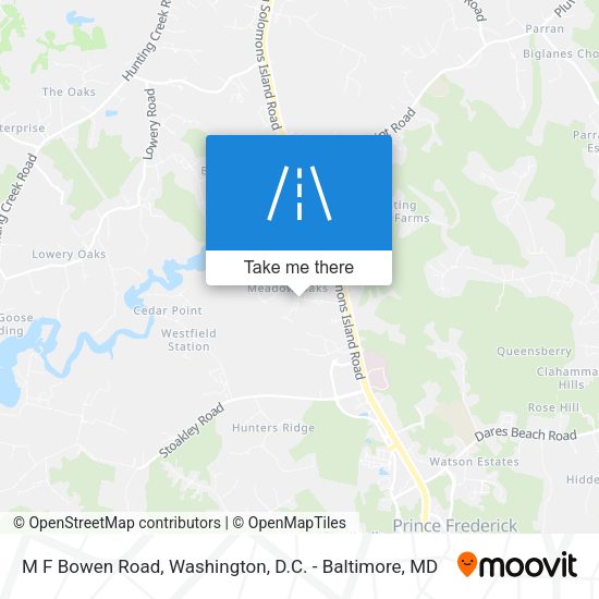 M F Bowen Road map