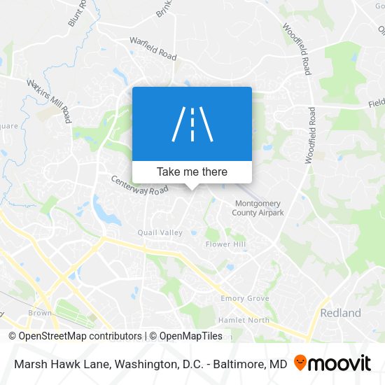 Marsh Hawk Lane map
