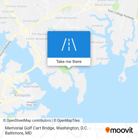 Memorial Golf Cart Bridge map