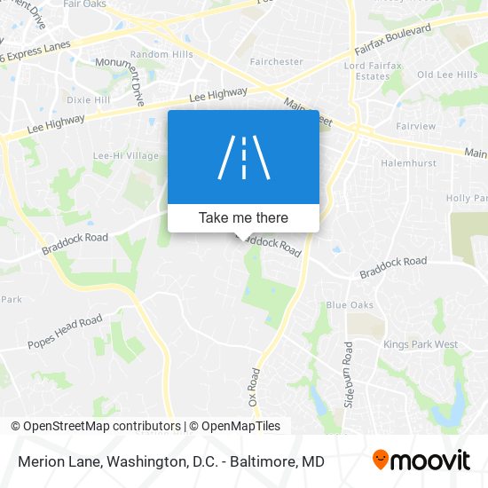 Merion Lane map