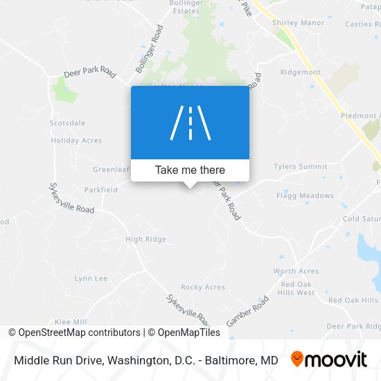 Middle Run Drive map
