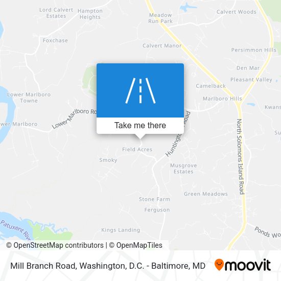 Mill Branch Road map
