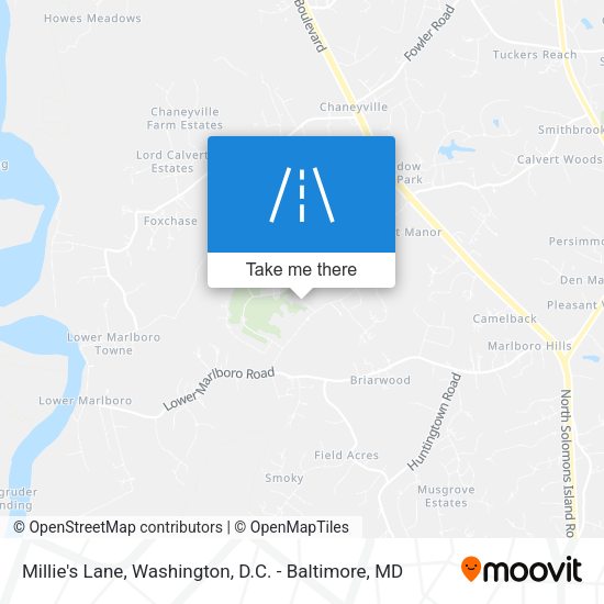 Millie's Lane map