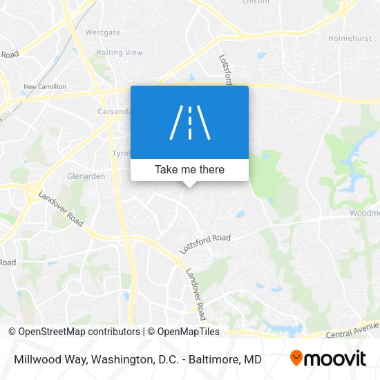 Millwood Way map