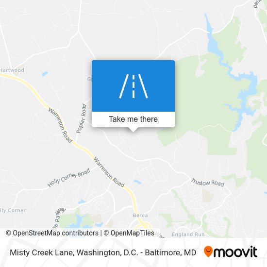 Misty Creek Lane map