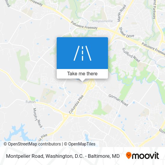 Montpelier Road map