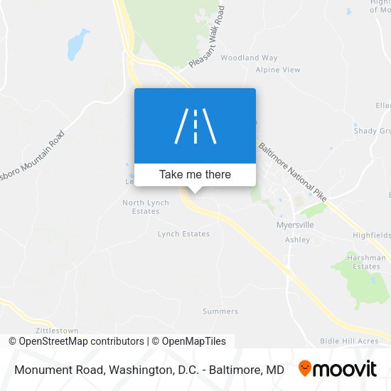 Monument Road map