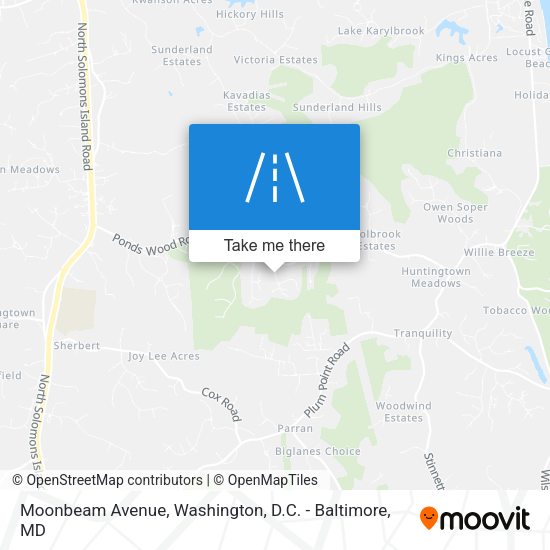 Moonbeam Avenue map