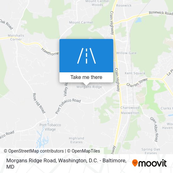 Morgans Ridge Road map
