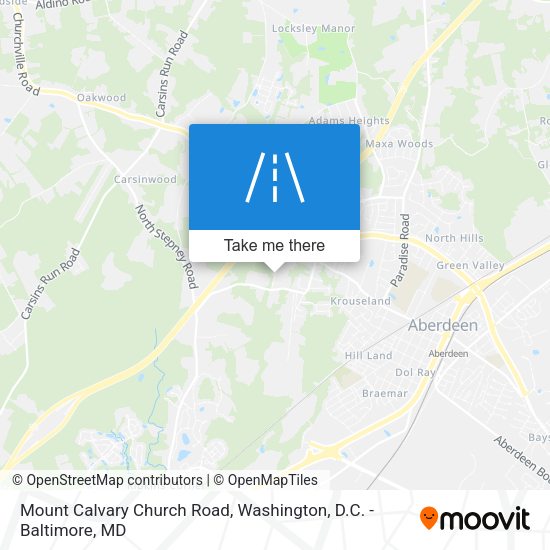 Mount Calvary Church Road map