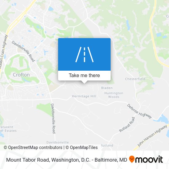 Mount Tabor Road map