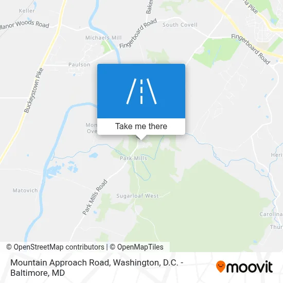 Mountain Approach Road map