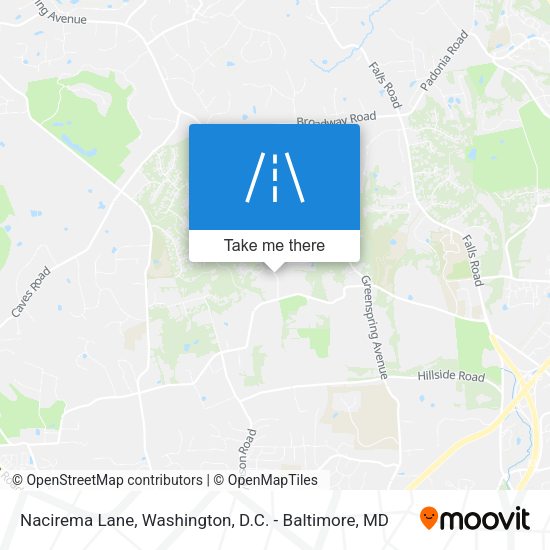 Nacirema Lane map
