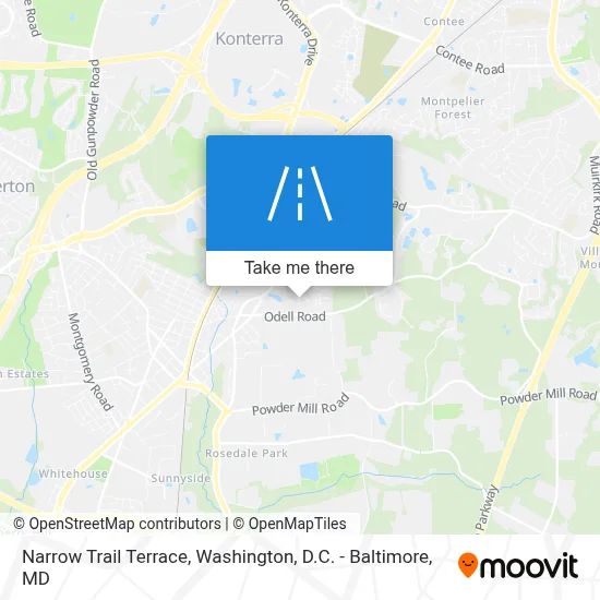 Narrow Trail Terrace map