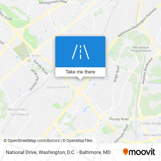 National Drive map