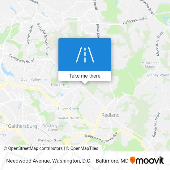 Mapa de Needwood Avenue