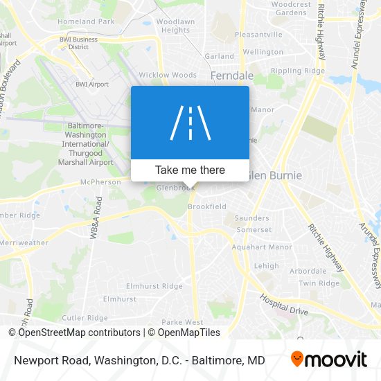 Newport Road map
