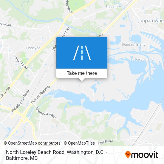 North Loreley Beach Road map