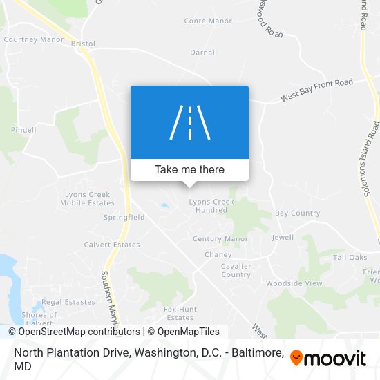 North Plantation Drive map