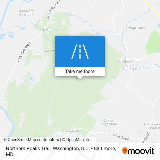 Northern Peaks Trail map