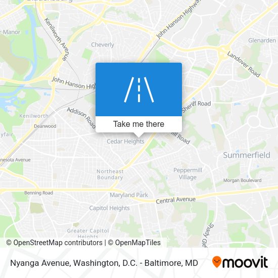 Nyanga Avenue map