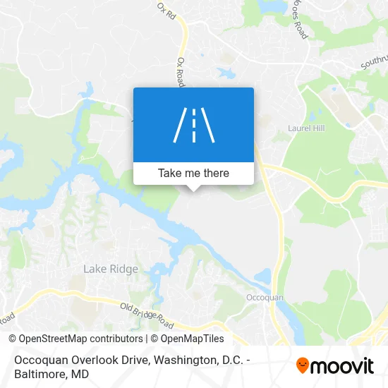 Occoquan Overlook Drive map