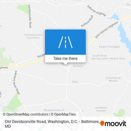 Old Davidsonville Road map