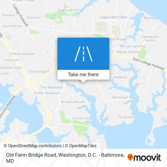 Old Farm Bridge Road map