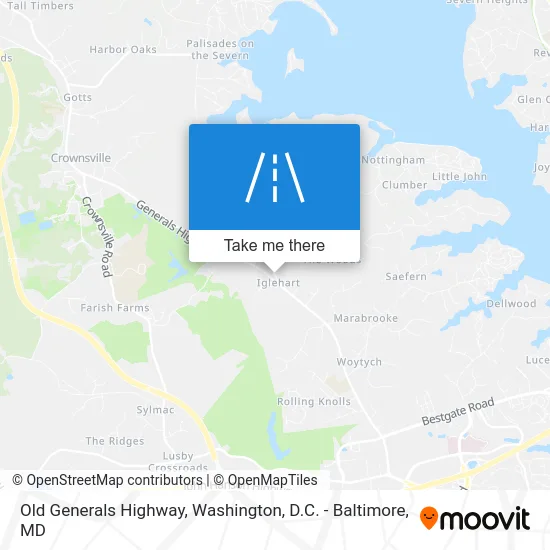 Old Generals Highway map