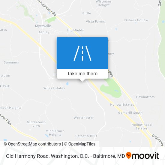 Mapa de Old Harmony Road