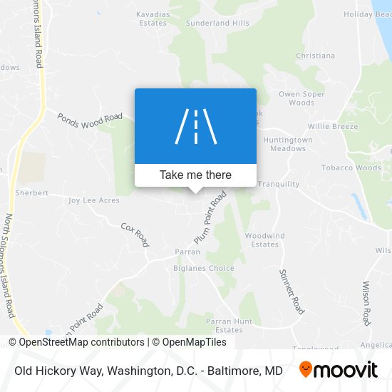 Old Hickory Way map