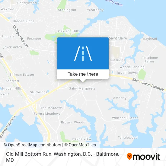 Old Mill Bottom Run map