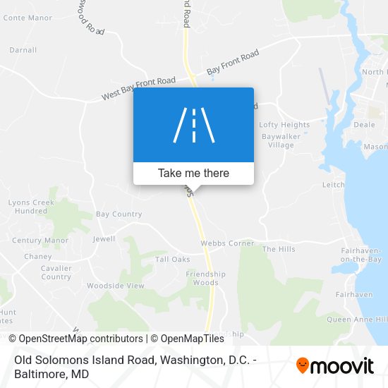 Old Solomons Island Road map
