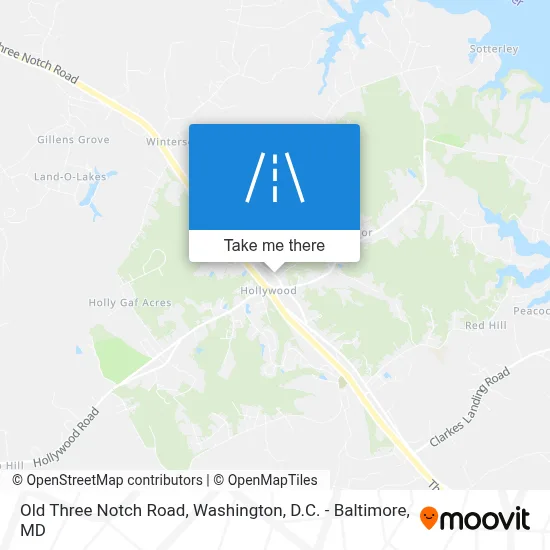 Old Three Notch Road map