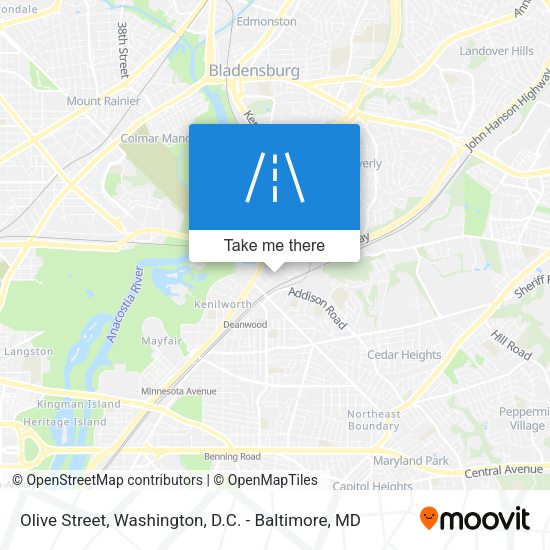 Olive Street map