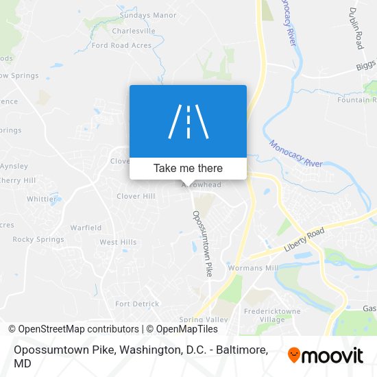 Opossumtown Pike map