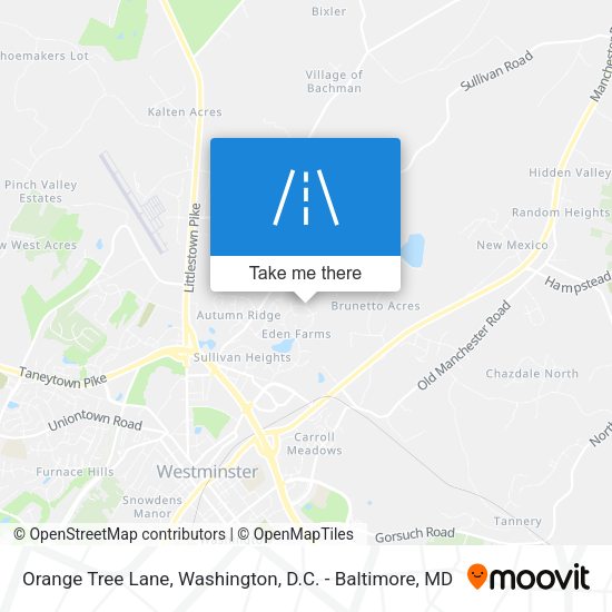 Orange Tree Lane map