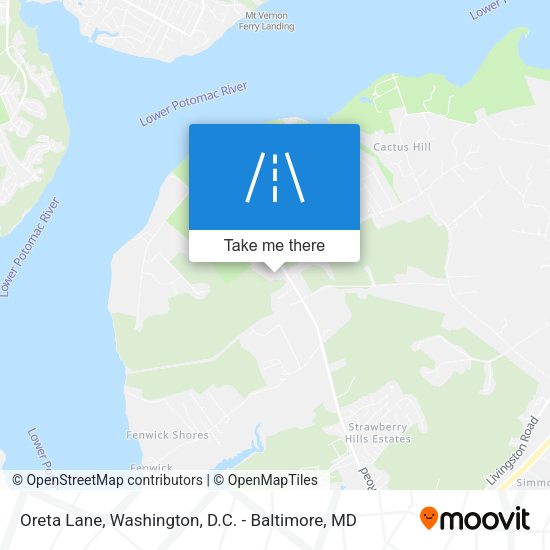 Oreta Lane map