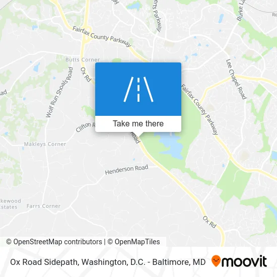 Ox Road Sidepath map