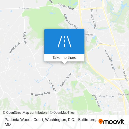 Mapa de Padonia Woods Court