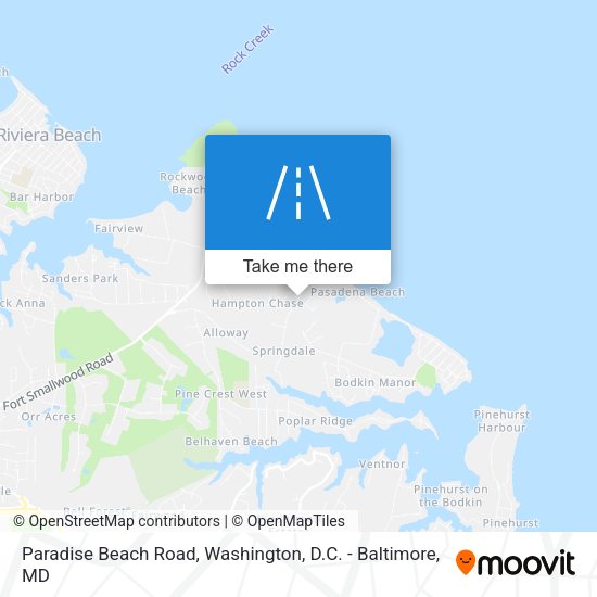 Paradise Beach Road map