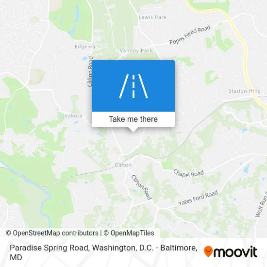 Paradise Spring Road map