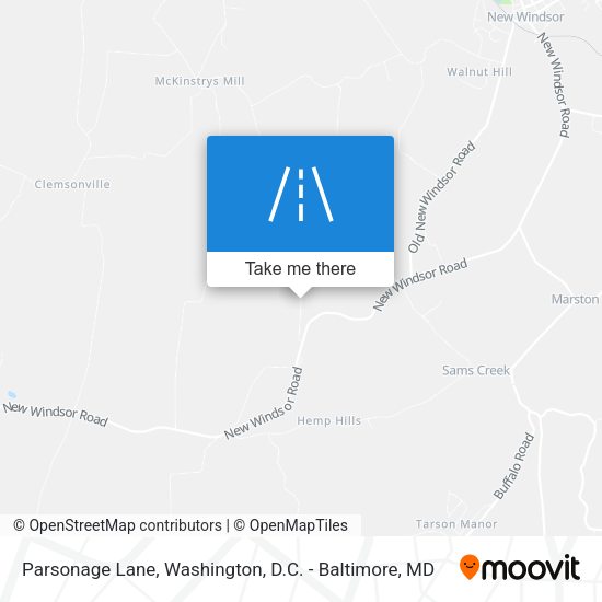 Parsonage Lane map