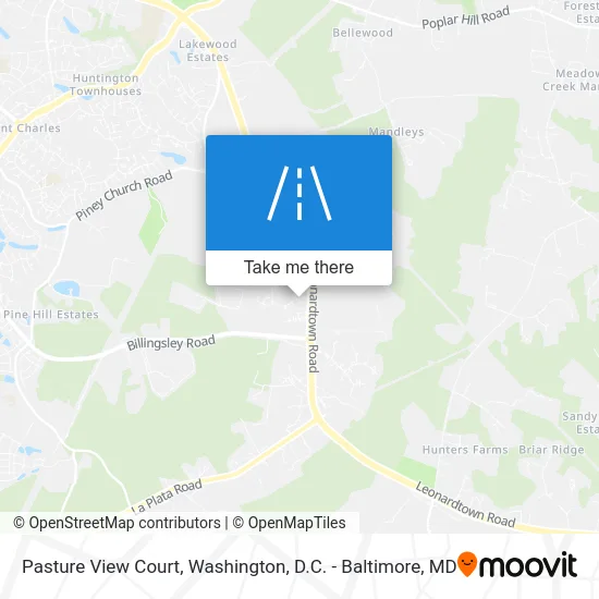 Pasture View Court map