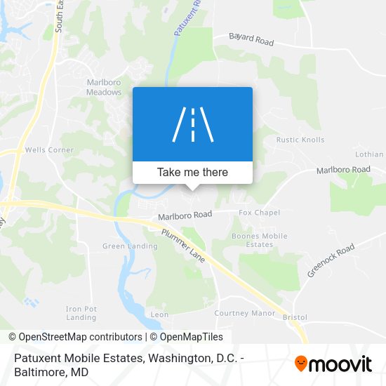 Patuxent Mobile Estates map